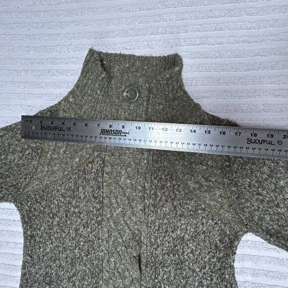 PrAna Womens Soft Angelica Duster Cardigan Sweater Medium Knit Gray Button Front - Picture 5 of 8